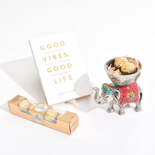 Elephant with a bowl on its hump - stone studded